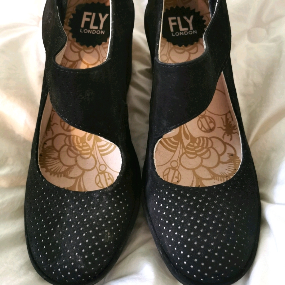 Fly London Asymmetrical Strap Mary Janes